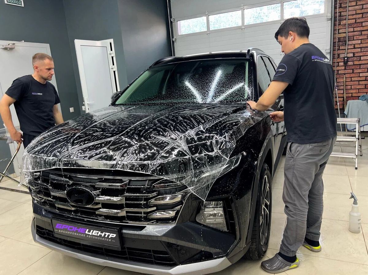 Hyundai Tucson после оклейки защитной плёнкой