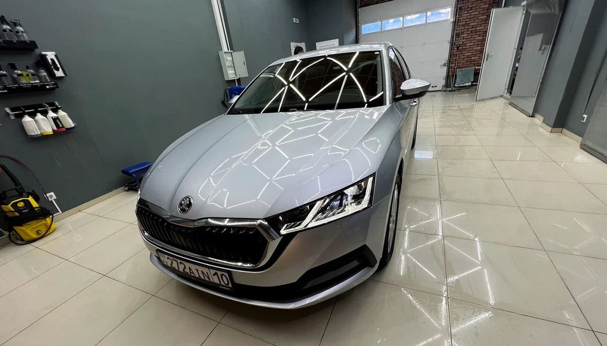 Skoda Octavia после оклейки защитной плёнкой