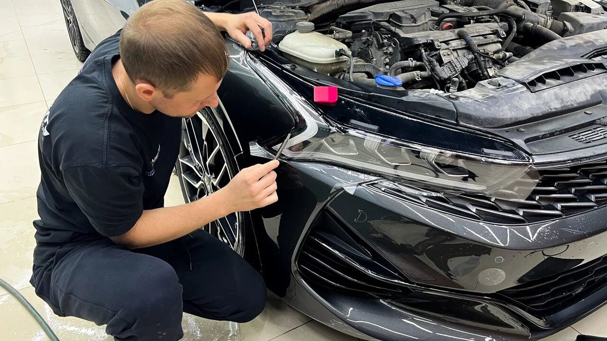 Kia K5 после оклейки защитной плёнкой