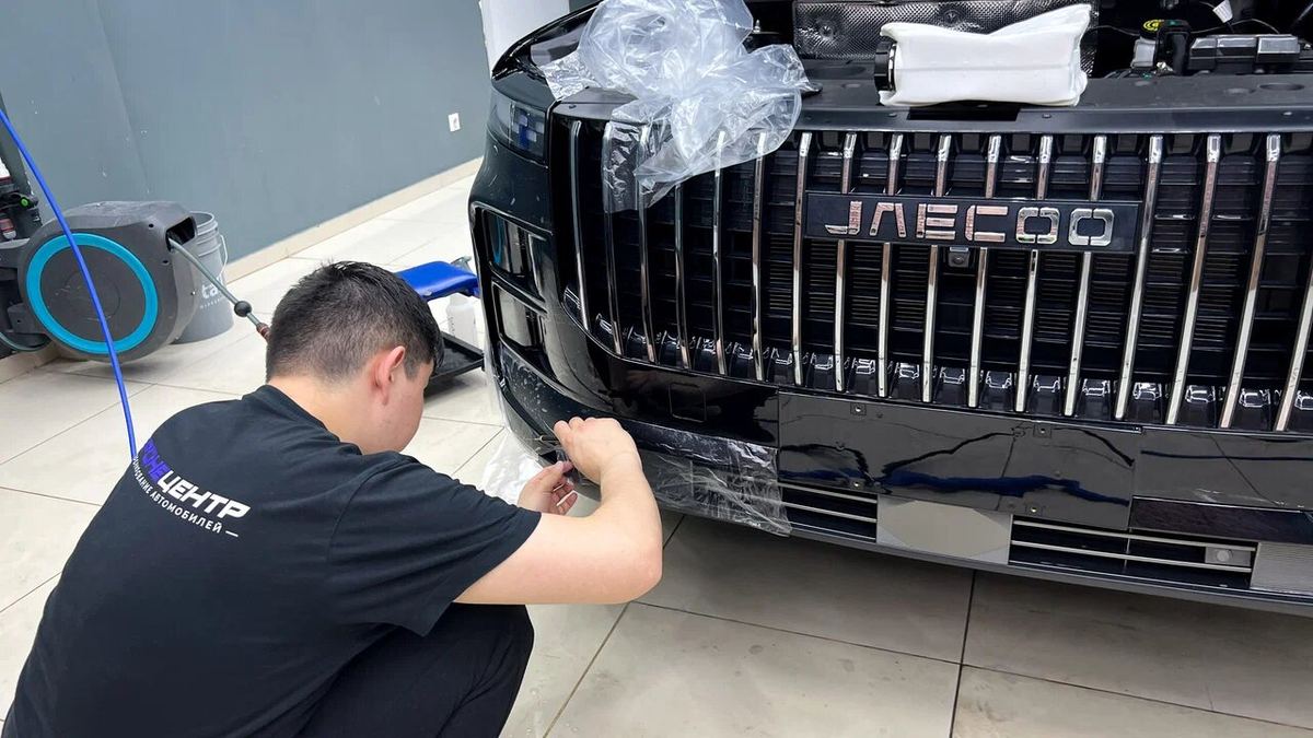 Jaecoo J7 после оклейки защитной плёнкой