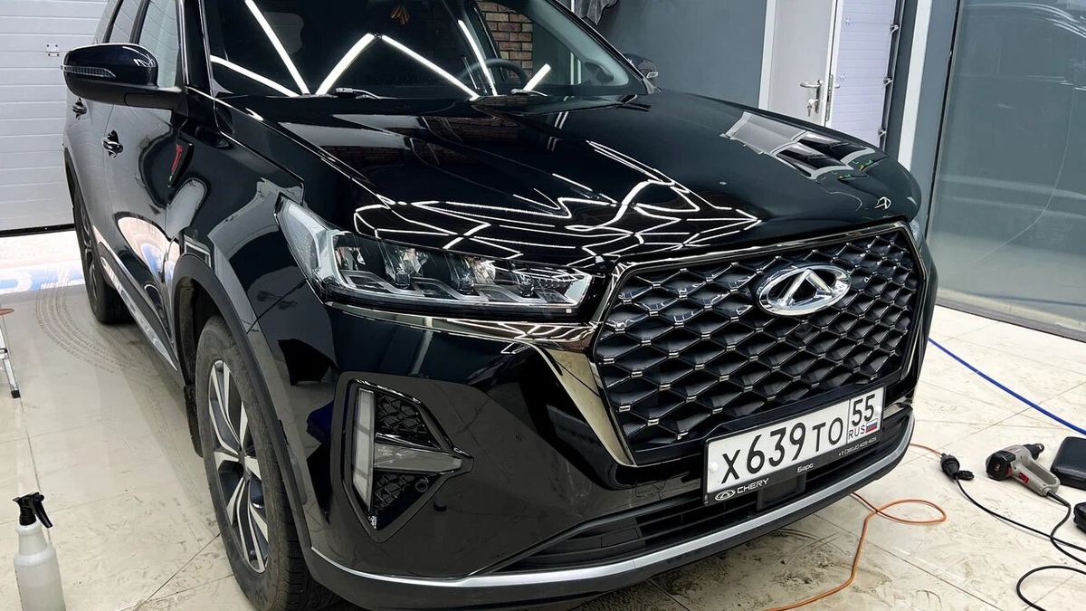 Chery Tiggo 7 после оклейки защитной плёнкой