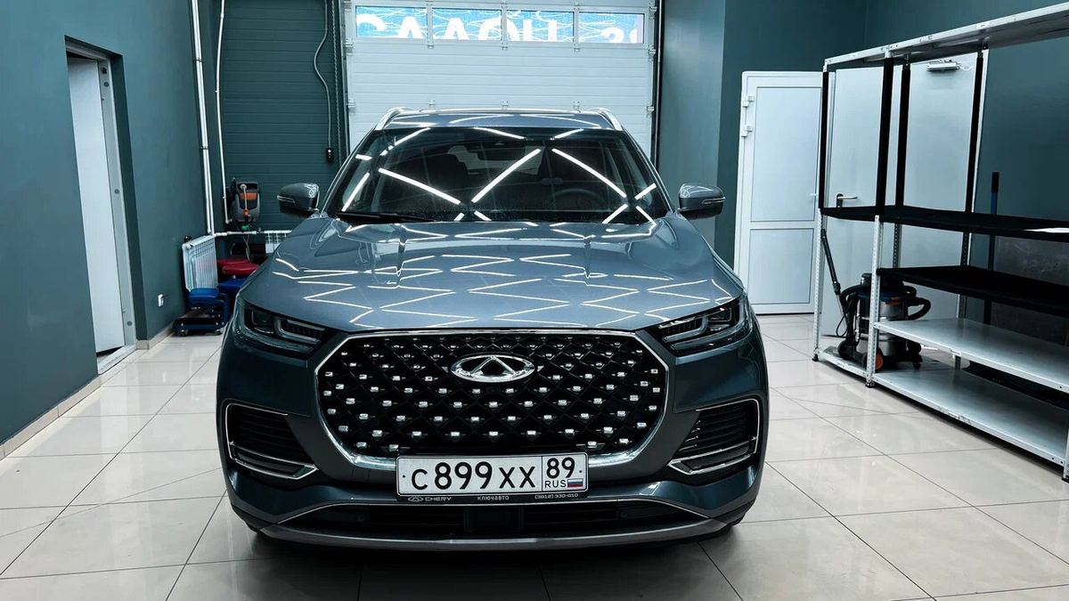 Chery Tiggo 8 Pro Max после оклейки защитной плёнкой