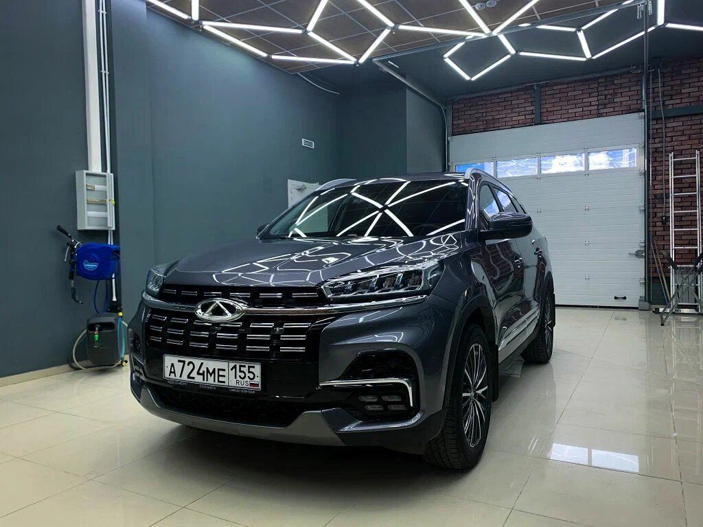 Chery Tiggo 8 после оклейки защитной плёнкой